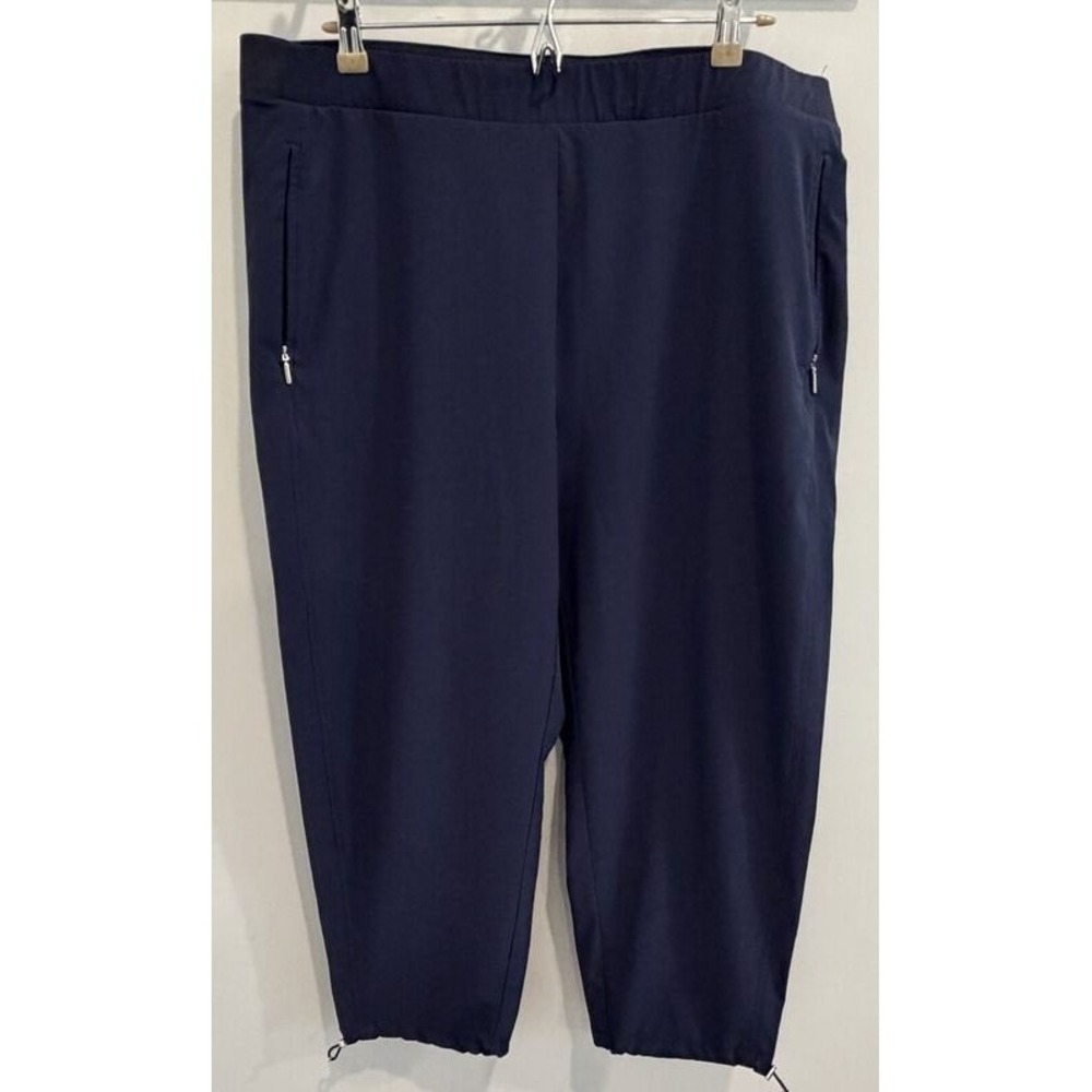 Chicos Womens‎ Tech Active Pull On Capri Pants Gathered Leg Pants Pockets 3 16